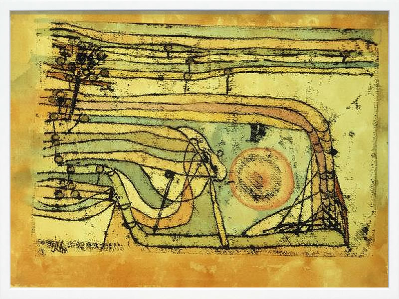 パウル クレー ポスター 絵画 絵 アートパネル アートポスター モダン アート 天使 複製画 版画 リトグラフ シルクスクリーン 絵画インテリア フレーム付き 北欧 おしゃれ パウル・クレー Landscaft im Pankenton