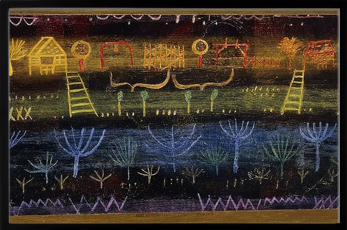 パウル クレー ポスター 絵画 絵 アートパネル アートポスター モダン アート 天使 複製画 版画 リトグラフ シルクスクリーン 絵画インテリア フレーム付き 北欧 おしゃれ パウル・クレー Garden on the Level
