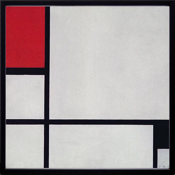 アートパネル アートポスター 絵画 インテリア ポスター タペストリー 壁掛け アートフレーム ウォールアート アートボード モダンアート モノトーン モノクロ アンティーク シンプル 北欧 おしゃれピエト モンドリアン Composition No 1 With Red And Black 1929