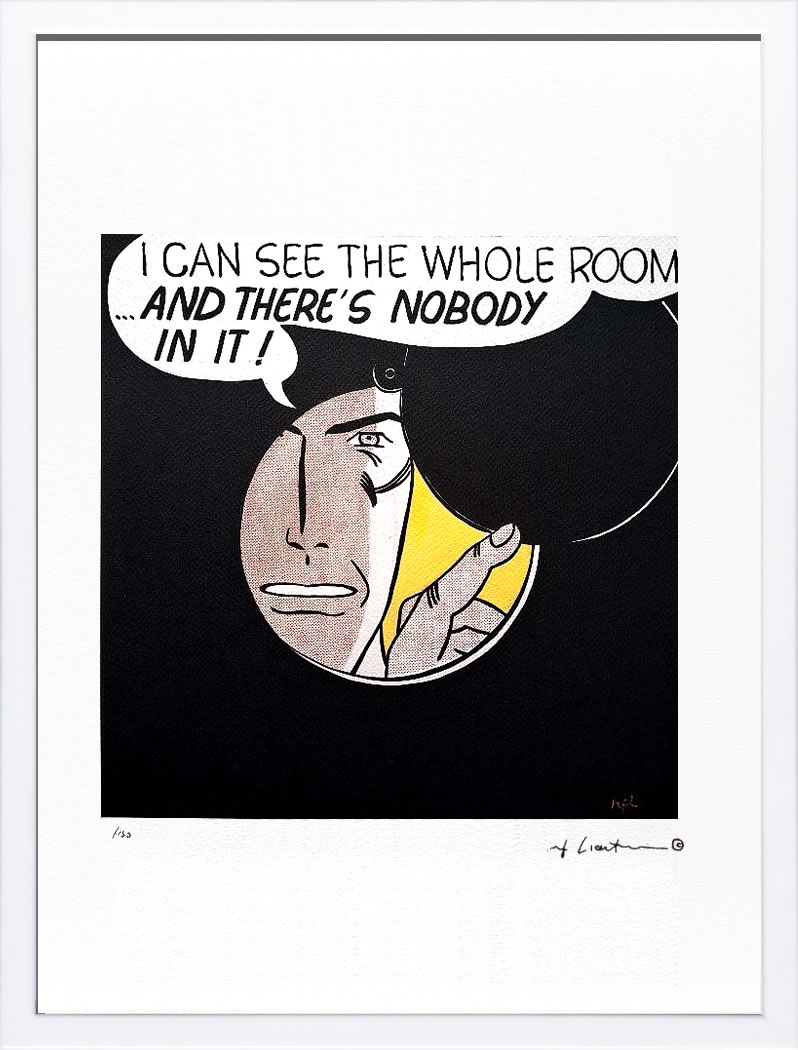 ロイ リキテンスタイン ポスター 絵画 アートパネル アートポスター ポップ アート 絵 複製画 版画 リトグラフ シルクスクリーン アートフレーム インテリア フレーム付き 壁掛け 北欧 おしゃれ ロイ・リキテンスタイン I can see the Whole Room