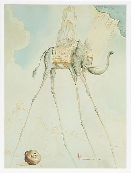 【ライセンスプリント】サルバドール ダリ リトグラフ 版画 絵画 ポスター アートパネル モダン アート 絵 複製画 抽象画 作品 シルクスクリーン アートフレーム インテリア フレーム付き 壁掛け 北欧 おしゃれ 大きい サルヴァドール・ダリ L'Elephante Giraffe