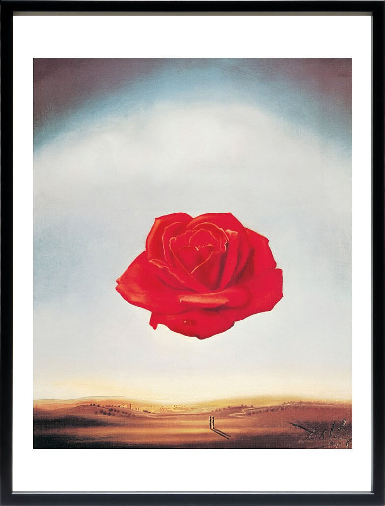 【ライセンスプリント】サルバドール ダリ リトグラフ 版画 絵画 ポスター アートパネル モダン アート 絵 複製画 抽象画 作品 シルクスクリーン アートフレーム インテリア フレーム付き 壁掛け 北欧 おしゃれ 大きい サルヴァドール・ダリ The Meditative Rose