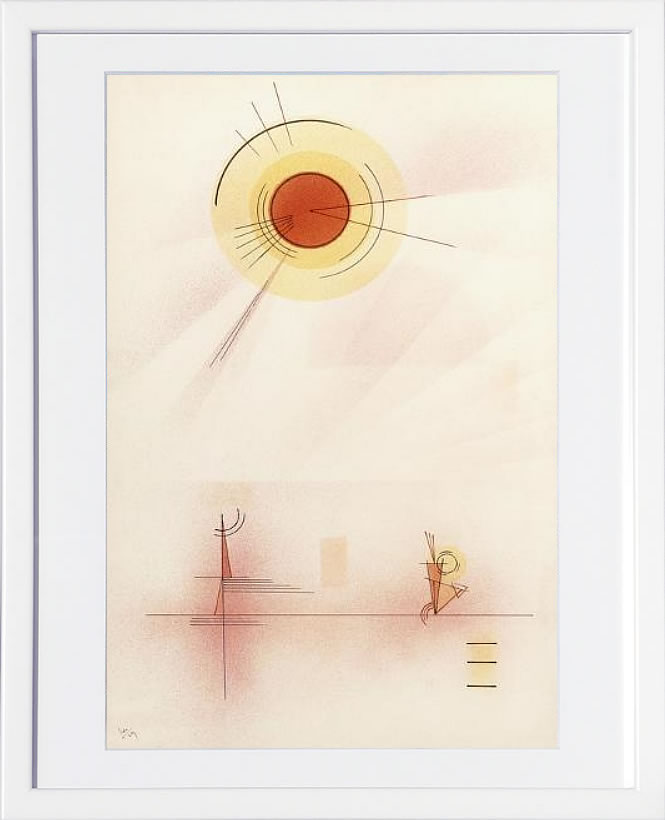 ワシリー カンディンスキー 絵画 絵 ポスター アートパネル アートポスター モダン アート 複製画 版画 リトグラフ シルクスクリーン 絵画インテリア フレーム付き 北欧 おしゃれ ワシリー・カンディンスキー Sunshine, 1929