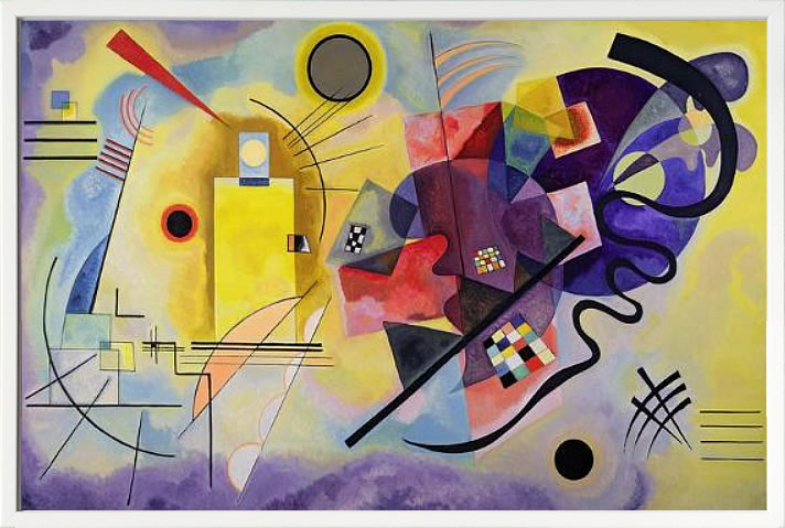 ワシリー カンディンスキー 絵画 絵 ポスター アートパネル アートポスター モダン アート 複製画 版画 リトグラフ シルクスクリーン 絵画インテリア フレーム付き 北欧 おしゃれ ワシリー・カンディンスキー Yellow, Red, Blue, 1925