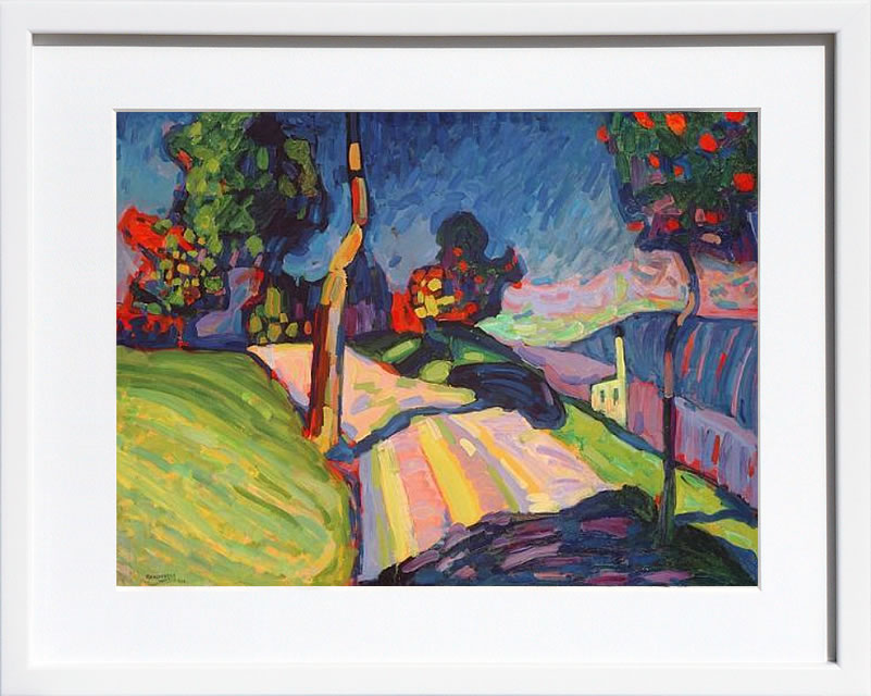 ワシリー カンディンスキー 絵画 絵 ポスター アートパネル アートポスター モダン アート 複製画 版画 リトグラフ シルクスクリーン 絵画インテリア フレーム付き 北欧 おしゃれ ワシリー・カンディンスキー Autumn Landscape, Murnau, 1908