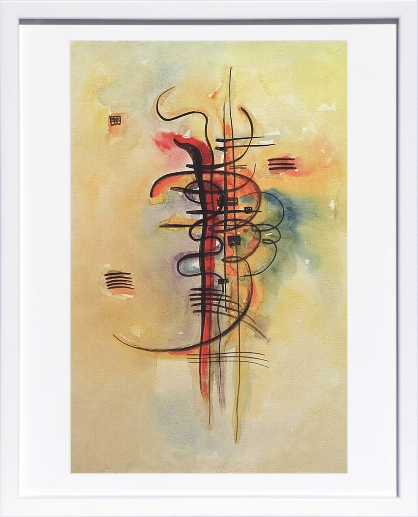 ワシリー カンディンスキー 絵画 絵 ポスター アートパネル アートポスター モダン アート 複製画 版画 リトグラフ シルクスクリーン 絵画インテリア フレーム付き 北欧 おしゃれワシリー・カンディンスキー Watercolour No 326,1928|ARS’ONLINE