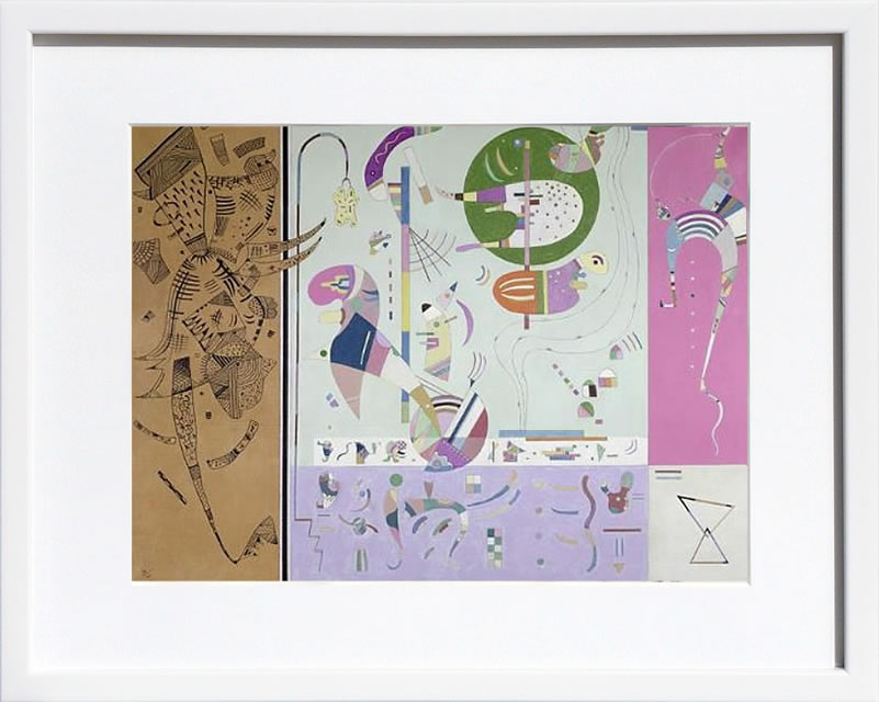 ワシリー カンディンスキー 絵画 絵 ポスター アートパネル アートポスター モダン アート 複製画 版画 リトグラフ シルクスクリーン 絵画インテリア フレーム付き 北欧 おしゃれ ワシリー・カンディンスキー Parties diverses