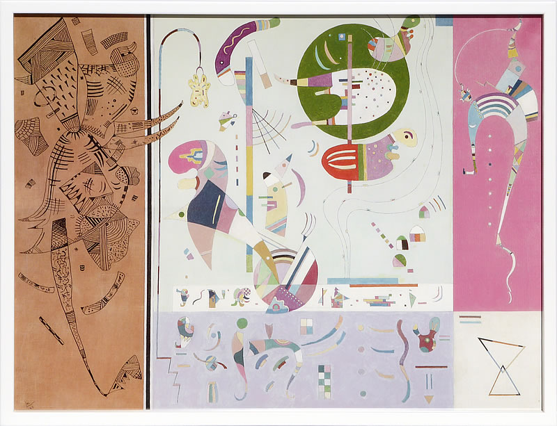 【ライセンスプリント】ワシリー カンディンスキー ポスター モダン アート 絵画 絵 複製画 版画 作品 リトグラフ シルクスクリーン アートパネル アートポスター インテリア フレーム付き 抽象画 壁掛け 北欧 おしゃれ ワシリー・カンディンスキー Parties diverses