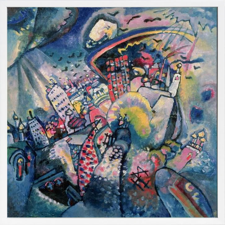 【ライセンスプリント】ワシリー カンディンスキー ポスター モダン アート 絵画 絵 複製画 版画 作品 リトグラフ シルクスクリーン アートパネル アートポスター インテリア フレーム付き 抽象画 壁掛け 北欧 おしゃれ ワシリー・カンディンスキー Moscow I,1916