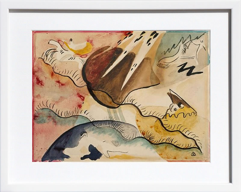 ワシリー カンディンスキー 絵画 絵 ポスター アートパネル アートポスター モダン アート 複製画 版画 リトグラフ シルクスクリーン 絵画インテリア フレーム付き 北欧 おしゃれワシリー・カンディンスキー Rain Landscape, 1911 (W/C on Paper)｜ARS&rsquo;ONLINE