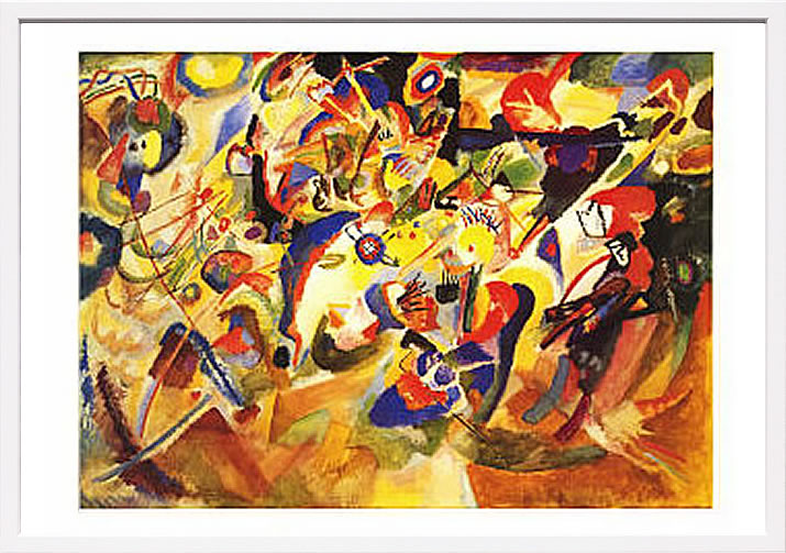 【ライセンスプリント】ワシリー カンディンスキー ポスター モダン アート 絵画 絵 複製画 版画 作品 リトグラフ シルクスクリーン アートパネル アートポスター インテリア フレーム付き 抽象画 壁掛け 北欧 おしゃれ ワシリー・カンディンスキー Composition VII
