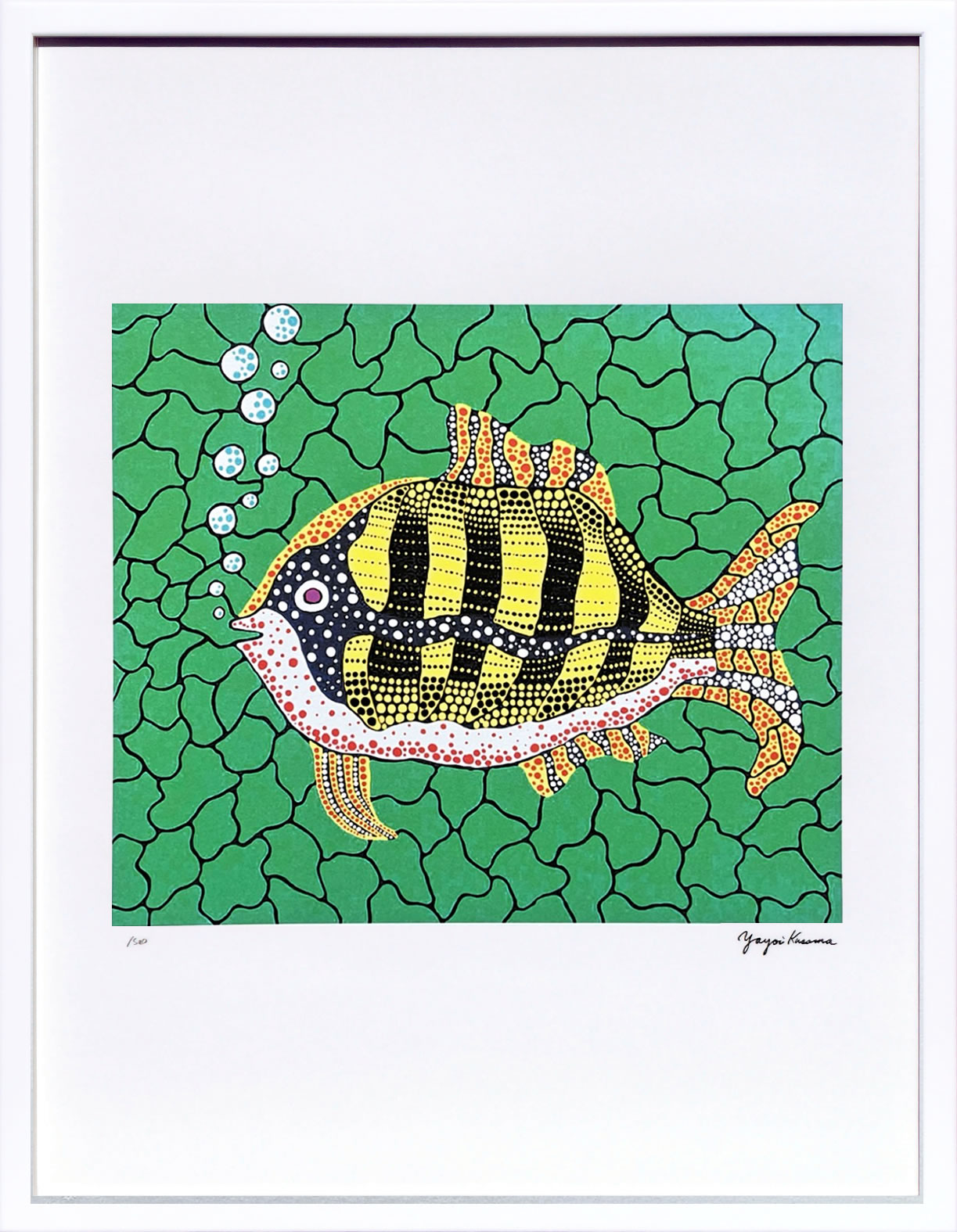 草間彌生 yayoi kusama 絵画 絵 ポスター 複製画 版画 作品 リトグラフ シルクスクリーン アートパネル アートポスター コンテンポラリー アート インテリア フレーム付き 抽象画 壁掛け 北欧 おしゃれ 草間 彌生 Depths of the sea