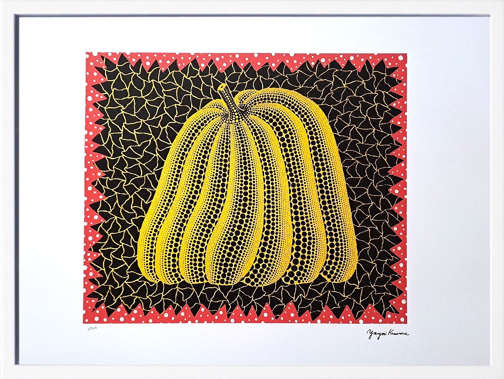 草間彌生 yayoi kusama 絵画 絵 ポスター 複製画 版画 作品 リトグラフ シルクスクリーン アートパネル アートポスター コンテンポラリー アート インテリア フレーム付き 抽象画 壁掛け 北欧 おしゃれ 草間 彌生 Pumpkin