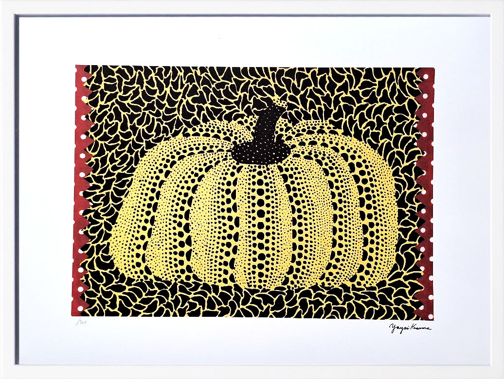 草間彌生 yayoi kusama 絵図 絵 貼り出し 書きうつす画 版画 細工物 リトグラフ 絹地映写幕 芸術ダイアログボックス 芸術貼り出し 現代的 芸術 室内装飾 枠組み付き添い人 抽象化画 飾りもの 北欧 今めかしい草間 彌生 Pumpkin