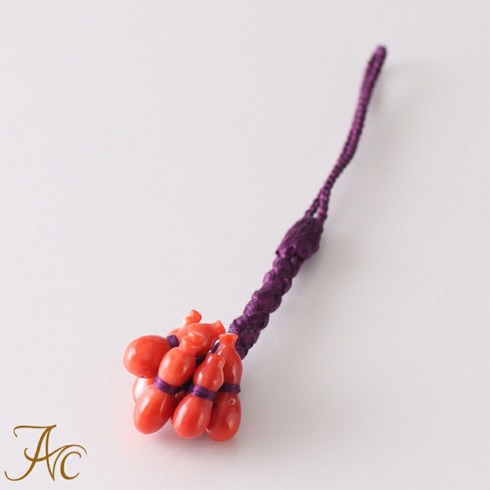 楽天市場】≪あす楽対応≫ ピンク珊瑚＜六瓢＞根付 かわいい 縁起物