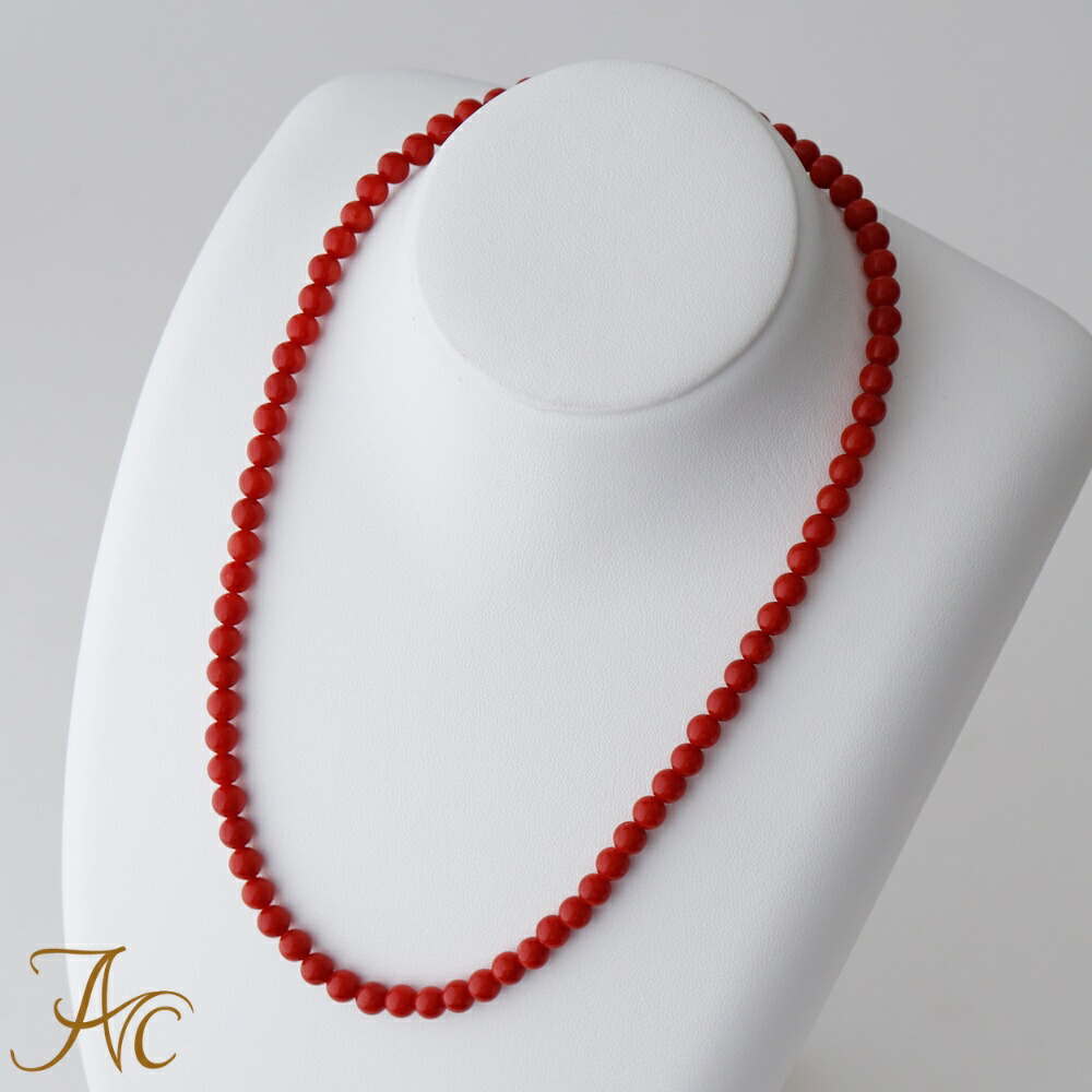 艶々✨もも珊瑚 丸玉 デザイン ネックレス silver刻印 約33.7g 大珠