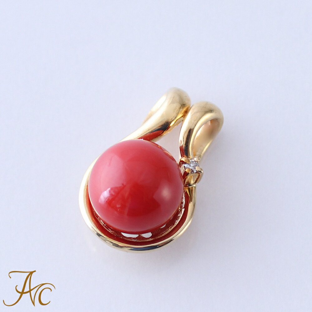 楽天市場】≪1年保証付き≫ 赤珊瑚5.8ミリUP玉付きK18ネックレス 3月