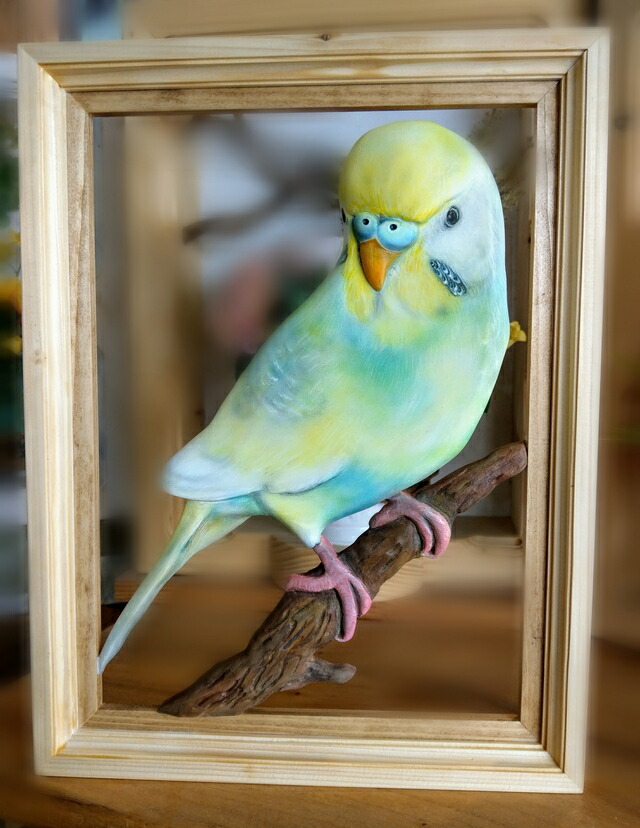 インコちゃん3d インコちゃん時計 サプライズペット ペットグッズ 木製置物 リアル 3d 立体 ペット似顔絵 3d リアル インコちゃん時計 額の中から飛び出しそうに描いています 立体 オーダー 愛犬 犬グッズ 壁掛時計 かわいい似顔絵 立体 手作り プレゼント サプライズ