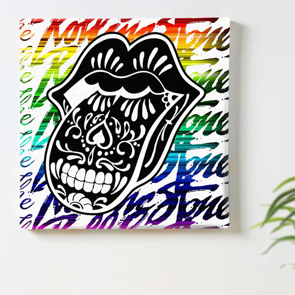 楽天市場 ローリングストーンズ 唇 リップのインテリア用アートパネル ファブリック パネル ポスター ボード 壁掛け アート 絵 おしゃれ インテリア 玄関 30cm 30cm Mサイズ 返品保証 インテリア アートパネル Artdeli