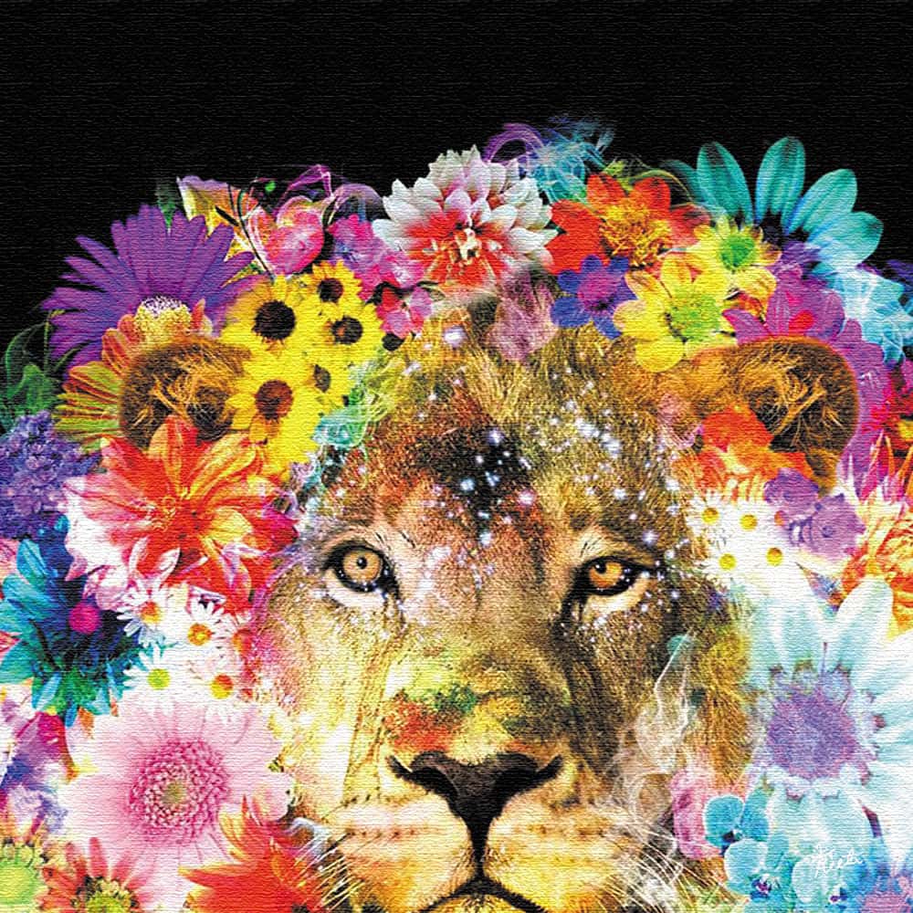 楽天市場 ライオン 動物 花のインテリア用アートパネル ファブリック パネル ポスター ボード 壁掛け アート 絵 おしゃれ インテリア 玄関 30cm 30cm Mサイズ 返金保証 インテリア アートパネル Artdeli