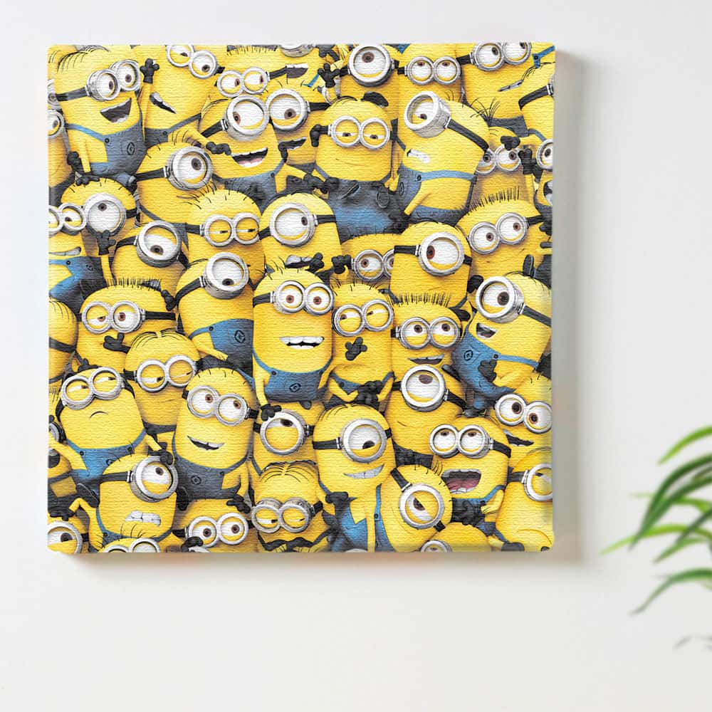 楽天市場 ミニオン ポップ 仲間のインテリア用ファブリックパネル ファブリック パネル ポスター ボード 壁掛け アート 絵 おしゃれ インテリア 玄関 30cm 30cm Mサイズ 返品保証 インテリア アートパネル Artdeli