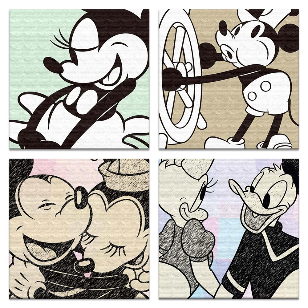 楽天市場 アートデリ ディズニーのファブリックパネルセット インテリア 雑貨 アート パステル Dsn 0223 Dsn 0224 Dsn 0196 Dsn 0197ファブリック パネル ポスター ボード 壁掛け アート 絵 おしゃれ インテリア 玄関 30cm 30cm Mサイズ 4 枚セット 返金保証