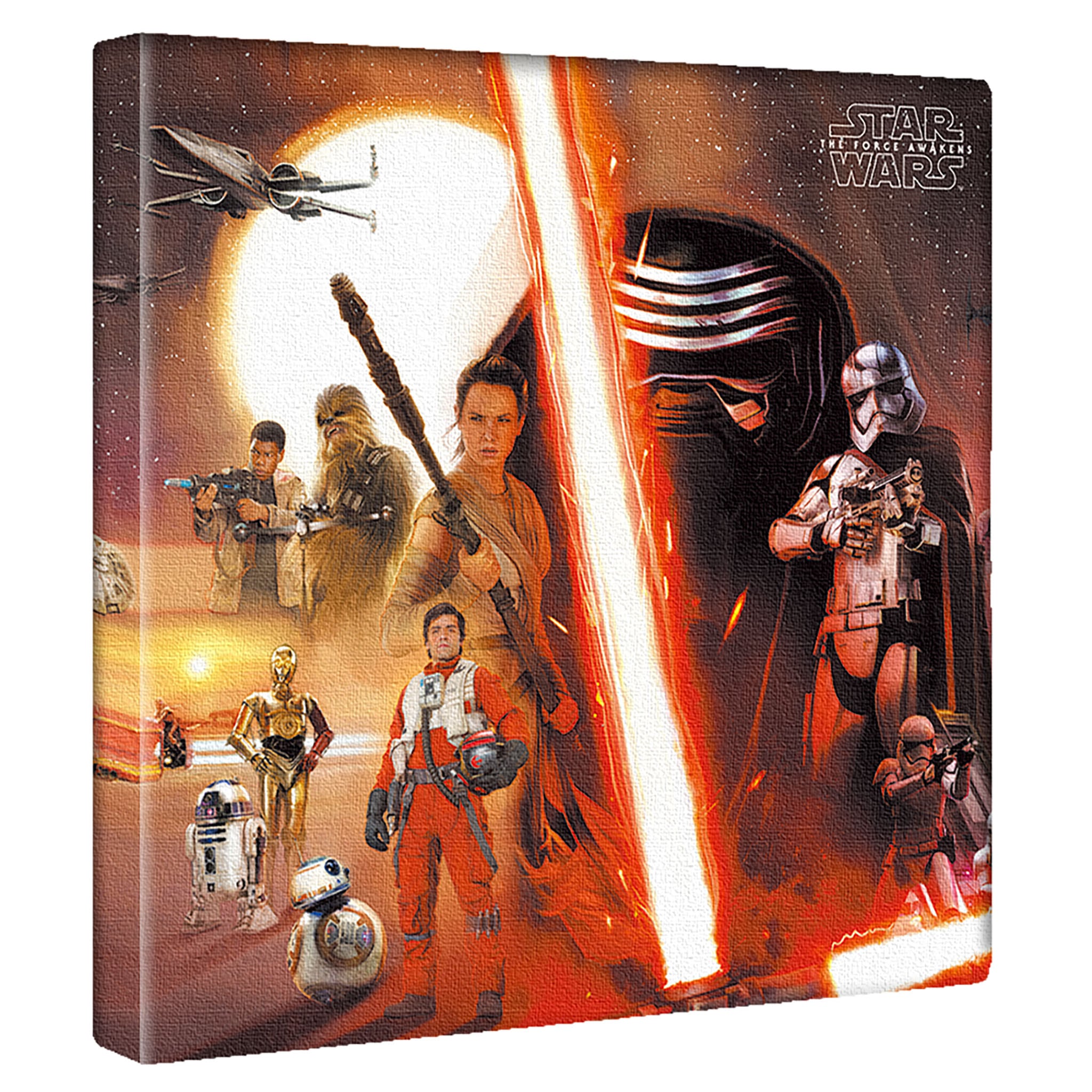 【ディズニー】STARWARS/フォースの覚醒のアートパネル　雑貨　インテリア ファブリック パネル ポスター ボード 壁掛け アート 絵 おしゃれ インテリア 玄関 30cm×30cm【返金保証】画像