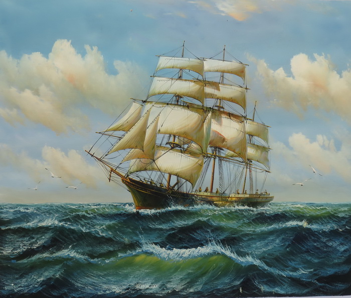 楽天市場】油絵 帆船 ma2911 : 絵画制作専門ユーラシアアート