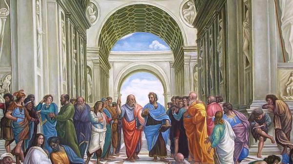 楽天市場 特価油絵 ラファエロの名作 アテネの学堂 絵画制作専門アートユーラシア