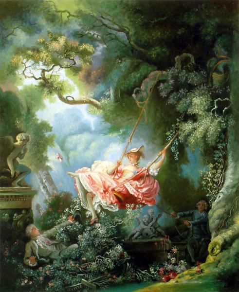 楽天市場】手描き 油絵 模写 複製画 フラゴナール「ぶらんこの絶好の