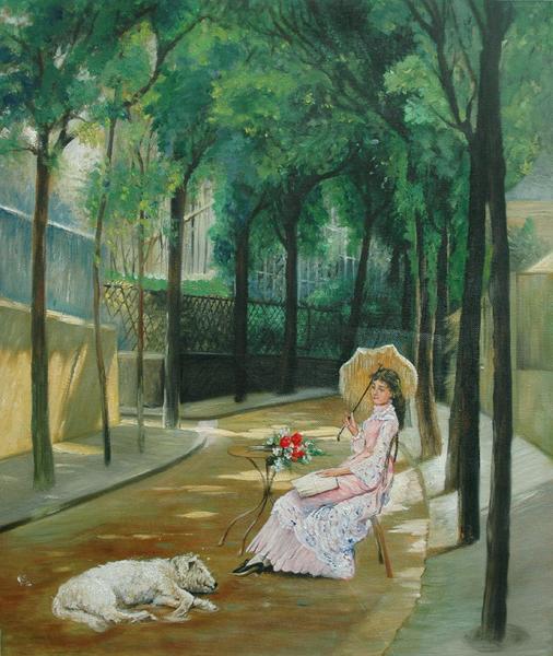 特価油絵 Jonghe Gustave Leonard deの名作「午後のひと時」 MA561|絵画制作専門ユーラシアアート