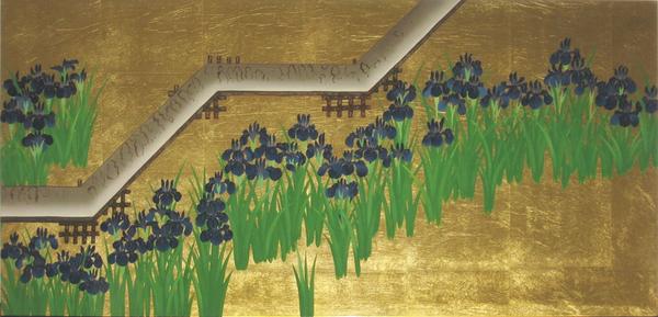 楽天市場】尾形光琳 燕子花図（右隻・左隻セット）複製画 巧藝画 大塚