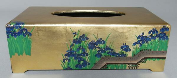 楽天市場】特製 漆絵ティッシュボックス「桜」と「もみじ」 tb8 : 絵画