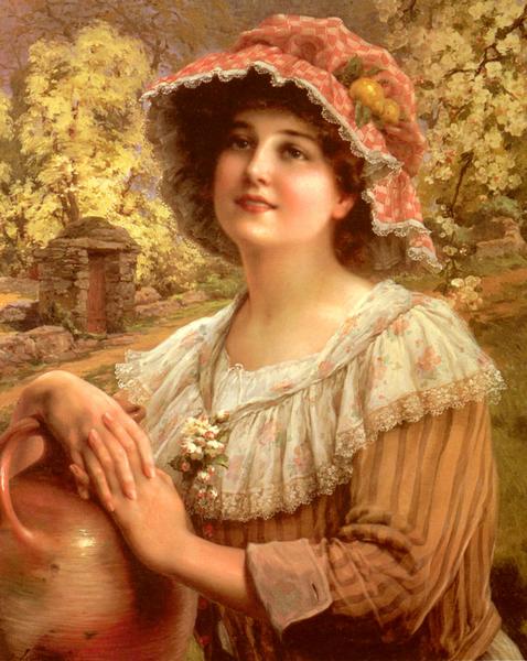 油絵 Vernon Emile Carnations_春の季節　MA1180