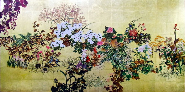 楽天市場】漆絵 酒井抱一の名作_四季花鳥図・部分 NH137 : 絵画制作専門ユーラシアアート