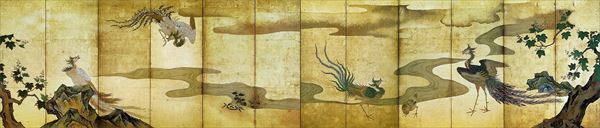 漆絵　狩野探幽の名作_鳳凰図　NH281｜絵画制作専門ユーラシアアート