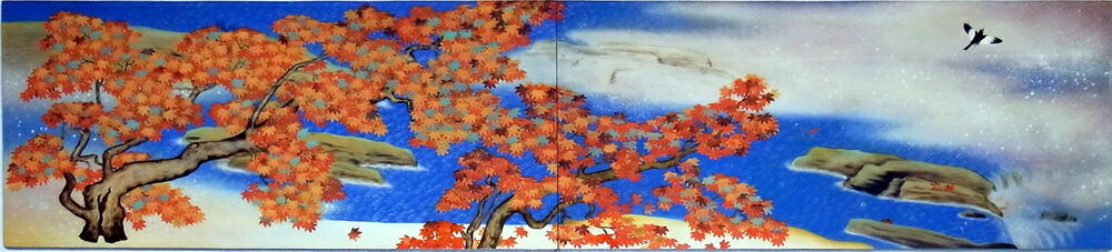 漆絵　横山大観の名作_紅葉　NH87