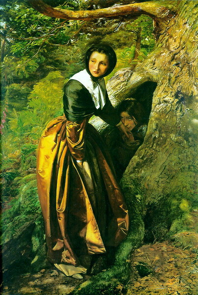 油絵 John Everett Millais_ 隠れ家　MA1571｜絵画制作専門ユーラシアアート 57,420円
