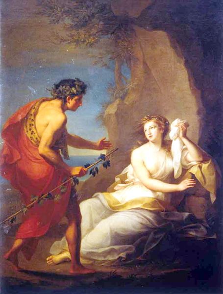 油絵 Angelica Kauffmann_ バッカスとアリアドネ　ma1688｜絵画制作専門ユーラシアアート