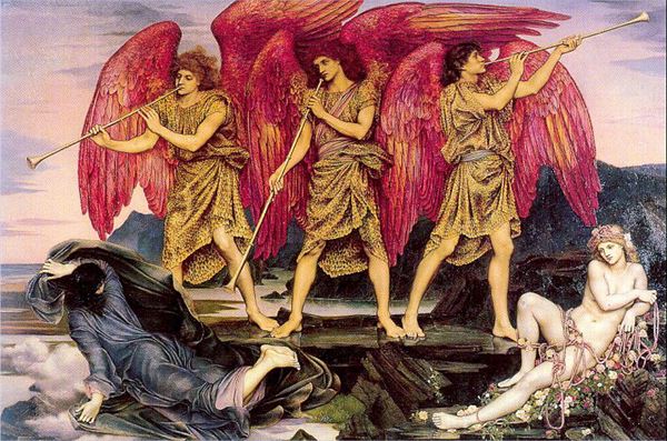 油絵 Evelyn de Morgan_ 夜明けの勝利 MA1696|絵画制作専門ユーラシアアート