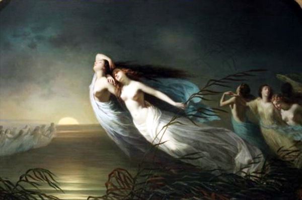 油絵 Alexandre Auguste Hirsch_夢想　MA1776｜絵画制作専門ユーラシアアート