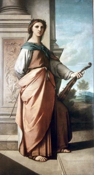 油絵 Anselm Feuerbach - Die musikalische Poesie_ 音楽の詩　MA1816｜絵画制作専門ユーラシアアート