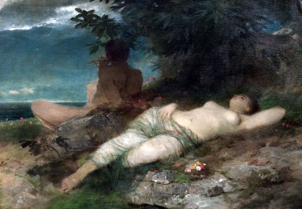 油絵 Arnold B&ouml;cklin_ 春　MA1830