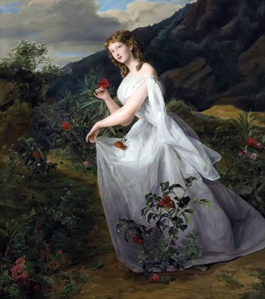 楽天市場】油絵 Charles Frederick Ulrich_刺繍する若い女 ma1896