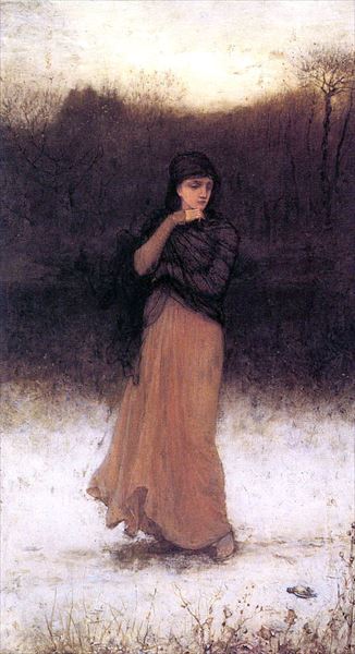 油絵 George Henry Boughton_ 冬の熟考　MA2065｜絵画制作専門ユーラシアアート