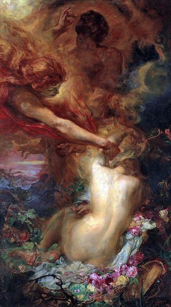 油絵 Henry John Stock_ プシュケーの高揚　MA2133｜絵画制作専門ユーラシアアート