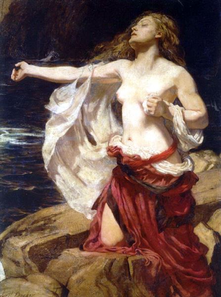 油絵 Herbert James Draper_ アリアドネ　MA2152