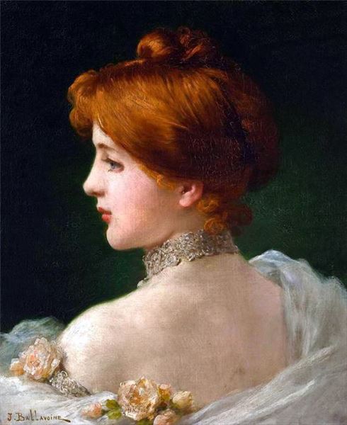 油絵 Jules Frederic Ballavoine_ 暇な瞬間　MA2234