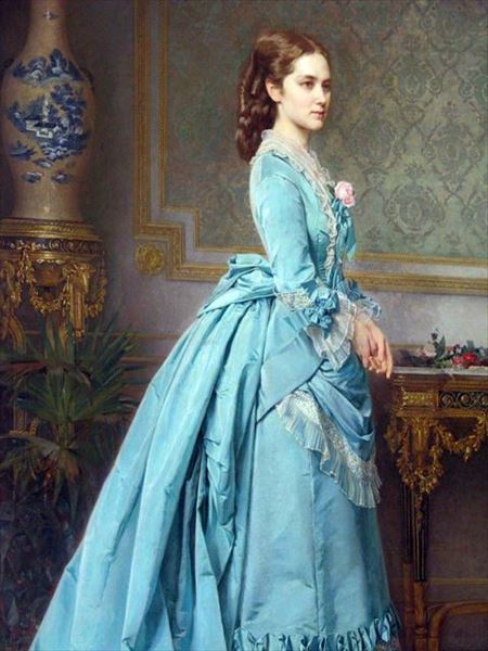 楽天市場】油絵 Edoardo Tofano_青いドレスの少女 ma1497 : 絵画制作