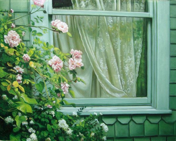 特価油絵 窓辺の花　MA1720｜絵画制作専門ユーラシアアート